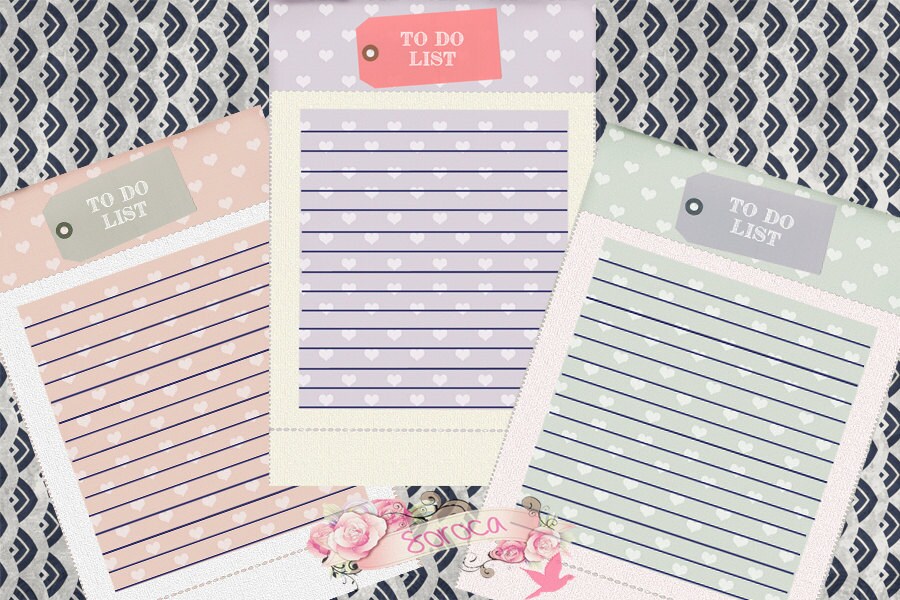Filofax Personal Printable to Do List , Insert Pages Green Purple and ...