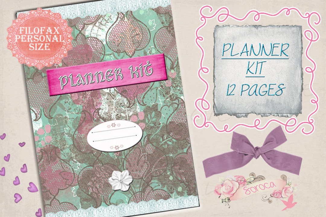 Filofax Personal Printable Kit Pink, Home Management,12 Planner Pages ...