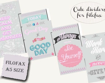 A5 Filofax Printable to Do List , 4 Insert Pages Cute Design, Instant ...