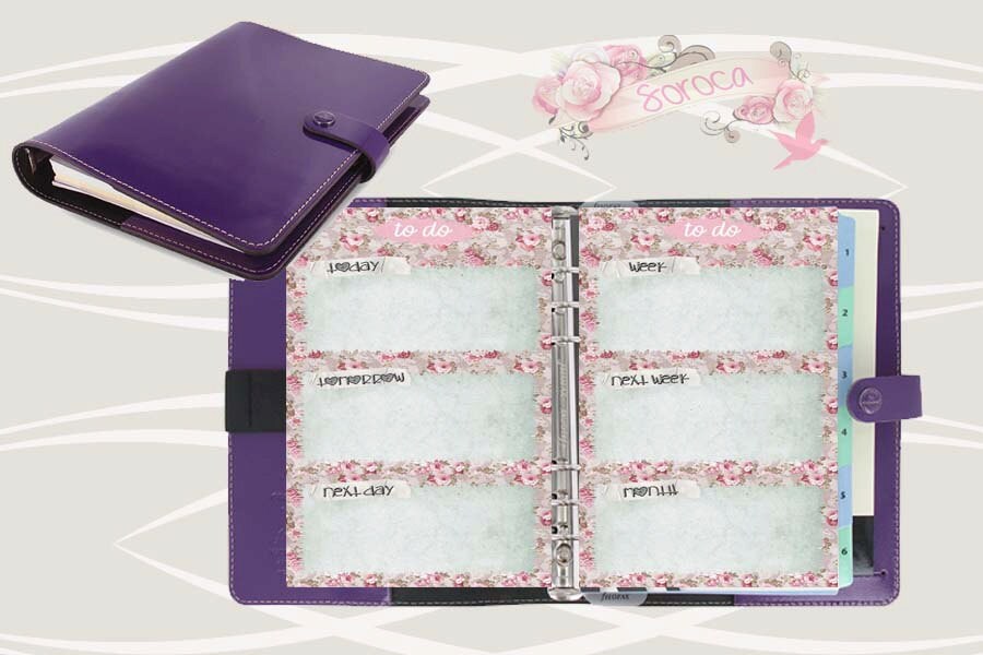 A5 Filofax Printable to Do List , 4 Insert Pages Cute Design, Instant ...