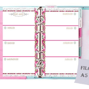 Filofax A5 Printable Week in 2 Pages, Kit 6 Colors, Filofax Inserts ...