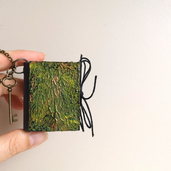 Miniature Art,Miniature Notebook,Miniature Gift,Boho Necklace,Miniature Diary,Gift for Her,Gift for Woman, Artbook, Miniature Journal