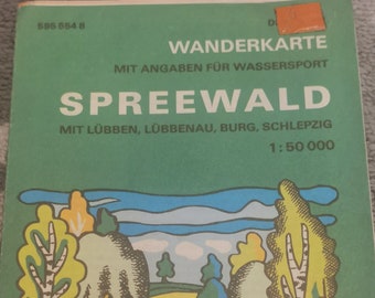 Wanderkarte Mit Angaben für Wassersport - Wanderkarte mit Informationen zum Wassersport - Spreewald - 1978