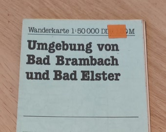 Wanderkarte DDR fur Wintersport - Hiking Map East Germany - Umgebung Von Bad Brambach und Bad Elster - 1978