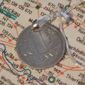 East German - DDR/GDR - 1 Pfennig Coin (Different age coins and necklace sizes available)