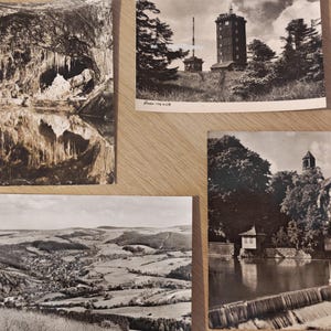 East Germany - DDR Postcard Set (1954–1977) – Saalfeld, Erfurt, and Harz Region
