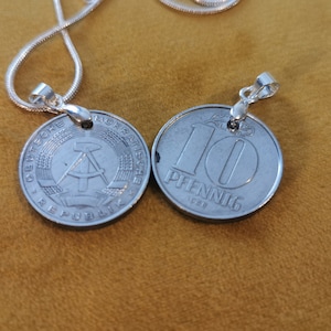 East German - DDR/GDR - 10 Pfennig Necklace (Different Sizes available)
