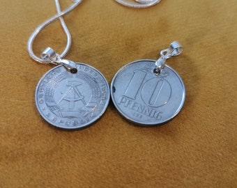 East German - DDR/GDR - 10 Pfennig Necklace (Different Sizes available)