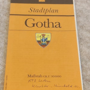 Stadtplan Der DDR - East Germany City Plan  - Gotha - 1987