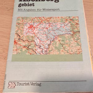 Wanderkarte DDR für Winterrsport- Hiking Map East Germany for Wintersports - Vogtland, Aschberg Gebiet