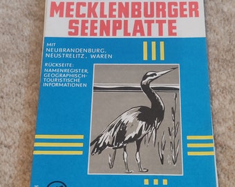 Touristenkarte Der DDR - Tourist map East Germany - Mecklenburger Seenplatte - 1978