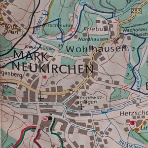 Wanderkarte DDR für Wintersport- Hiking Map East Germany - Umgebung von Rechenberg Bienenmuhle