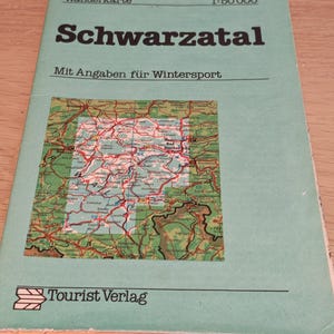 Wanderkarte DDR für Wintersport- Hiking Map East Germany for Wintersports - Schwarzatal