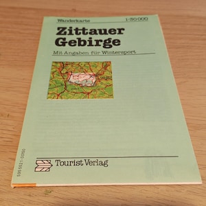 Wanderkarte DDR für Wintersport- Hiking Map East Germany for Wintersports - Zittau Gebirge