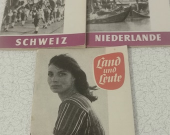 Land und Leute Booklets  - DDR - France, Netherlans and Switzerland 1950s- 1960s