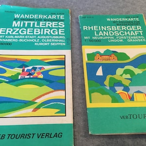 Wasser und Wintersportkarte der DDR - Wasser- und Wintersportkarten der DDR - 2er Set - 1970er Jahre