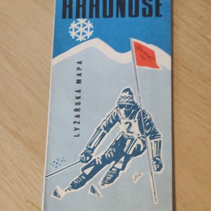 Krkonoše - lyzařská mapa - Riesengebirge Ski Karte - ZSSR Tschechoslowakei 1988