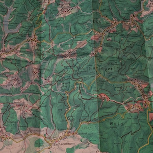 Wanderkarte DDR für Wintersport- Hiking Map East Germany for Wintersports - Umgebung von Masserberg