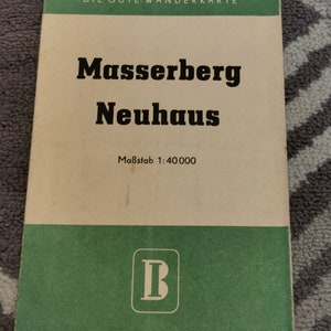 Die Gute WanderKarte Der DDR - East German map of Masserburg Neuhaus - 1950&#39;s