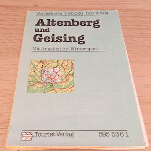 Wanderkarte DDR für Wintersport- Hiking Map East Germany for Wintersports - Altenberg und Geising