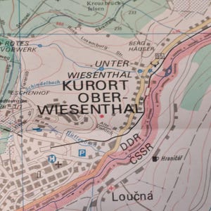 Wanderkarte DDR für Wintersport- Hiking Map East Germany - Fichtelberg und Klinovec