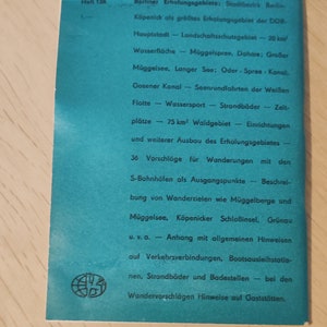 Berliner Müggelsee, Köpenick Schmöckwitz / Wanderheft / DDG/DDR 1972 Bild 3