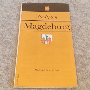 Stadtplan Der DDR - East Germany City Plan  - Madgeburg - 1986