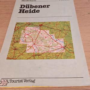 Wanderkarte DDR- Hiking Map East Germany - Dubener Heide
