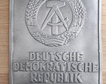 DDR East German Border Plaque - Recast in Plaster Resin