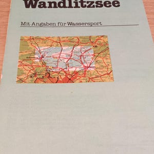 Wanderkarte DDR für Wassersport- Hiking Map East Germany for Watersports - Wandlitzsee