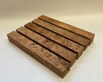 Burr Elm Pen Blanks (x5) 150 x 19 x 19mm Kiln Dried Turning Blank Handle Native Hardwood Burl Burr
