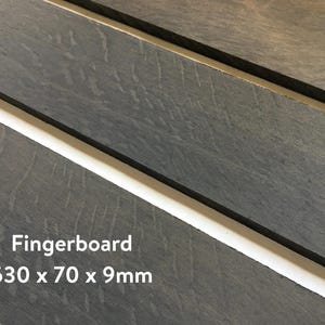 Standard Bog Oak Finger Board/ Fret Board. 530 x 70 x 9mm Kiln dried 3300bc. Black, native, hardwood.