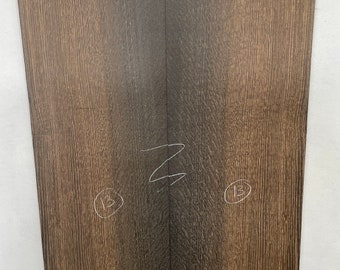 Bog Oak Electric Guitar Tops Cap (13). Book matched. Kiln dried 3300BC. Black/ Dark Brown, native, hardwood. See description for dimensions.