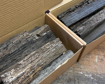Bog Oak rough edge/ bark offcuts. 800+ grams Jewellery/ Craft/ Resin Kiln dried. 3300BC Kiln Dried
