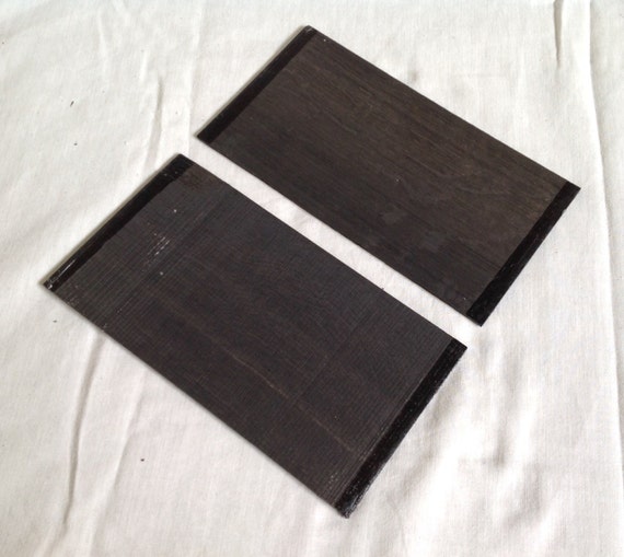 Bog Oak Head Veneers. JET BLACK. Guitar. Kiln dried 3300bc. Black, native, hardwood. See description for dimensions.