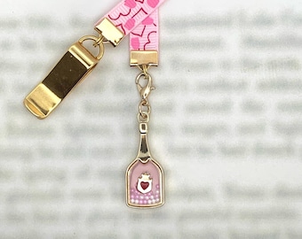 Champagne Celebration Congratulations Bookmark -Special clip attaches to cover, ribbon marks your page. Never lose your bookmark again!