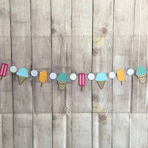 Ice Cream and Popsicles paper garland
