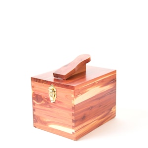 Cedar shoe clearance shine box