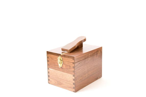 Walnut Shoe Shine Box 100% Handmade in 