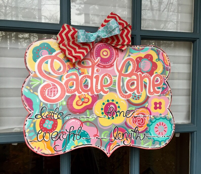 HOSPITAL/NURSERY Door Hanger Etsy