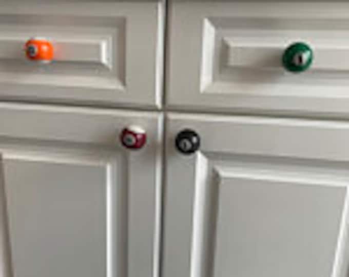 Featured listing image: Handcrafted 1-1/2 inch Pool Ball Cabinet Drawer and Cabinet Door Pulls
