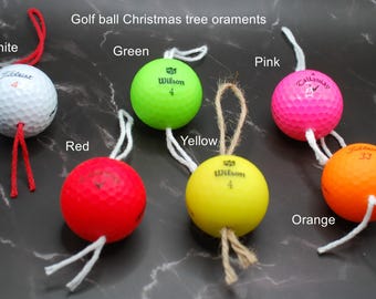 Unique golf ball Christmas tree ornaments