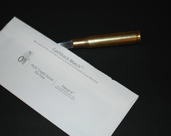 trench art style 50 caliber BMG Machine Gun Bullet letter opener