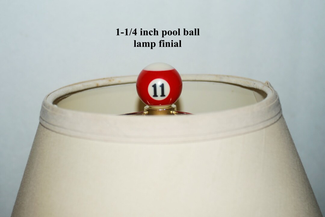 Handcrafted Pool Ball Lamp Finial Etsy