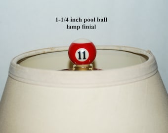 Handcrafted Pool Ball Lamp Finial