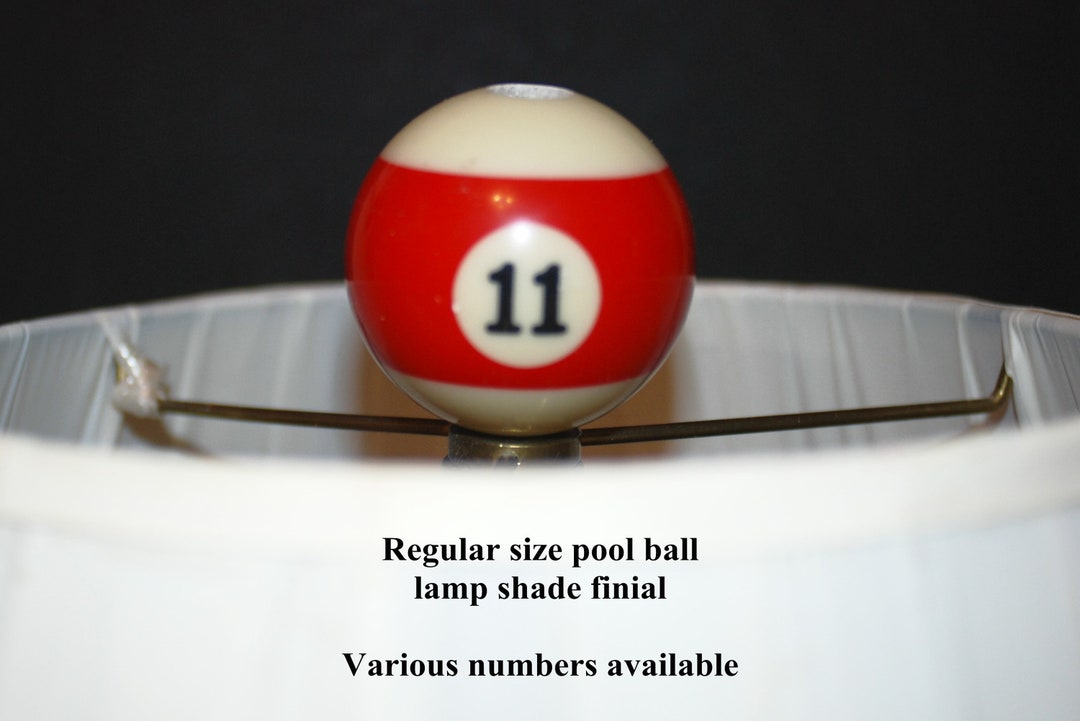 Unique Pool Ball Lamp Shade Finial Regular Size Etsy