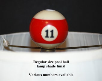 Unique Pool Ball Lamp Shade Finial regular size