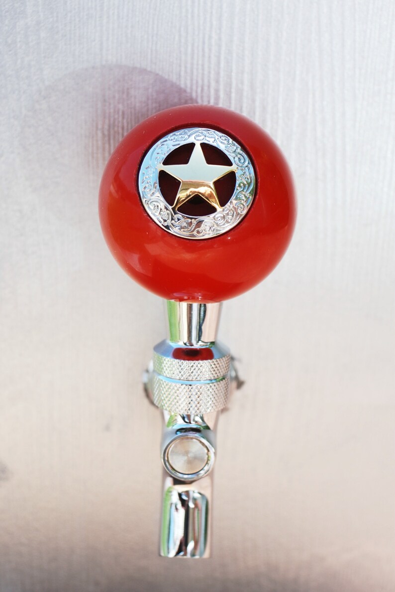 Silver and Gold Lone Star Beer Keg Tap/shifter Knob/reloading Press