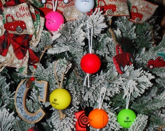 Unique golf ball Christmas tree ornaments