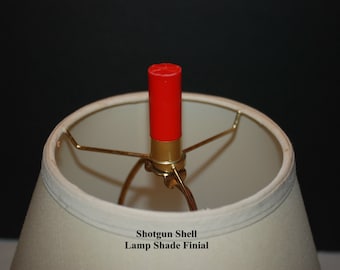 Real Shotgun Shell Lamp Shade Finials.. several colors and gauges available